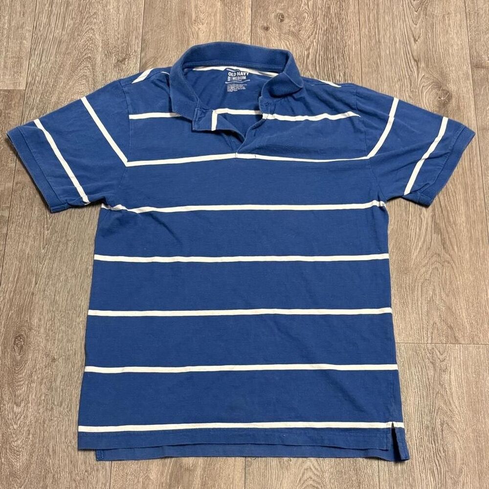 vintage cotton Old Navy blue polo shirt